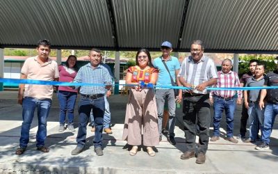 Inauguración de cancha y techado en el Telebachillerato Comunitario, en las Conchas.